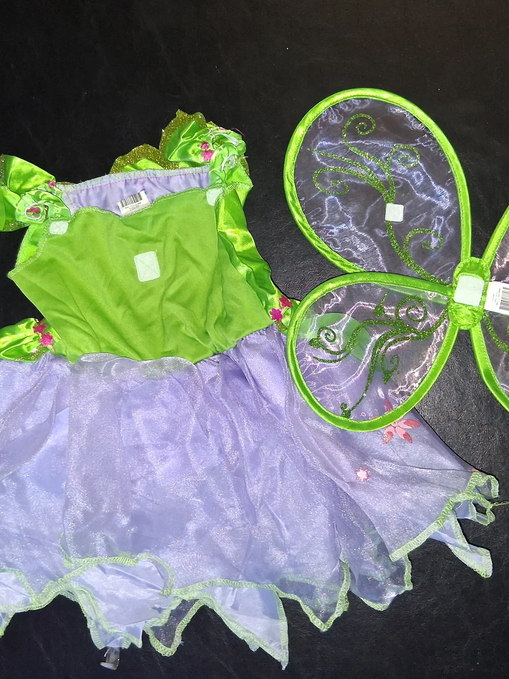 Green and Purple Fairy Costume for Kids - Sparkle Wing Dress